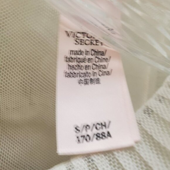 VS Sheer Chiffon Pleated Top Rhinestone Coquette Lingerie - Picture 13 of 13